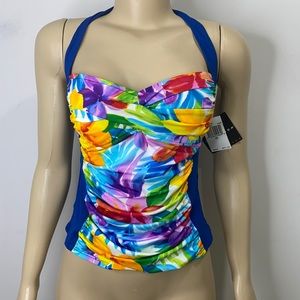 NWT La Blanca Women's Halter Tankini Swimsuit 10